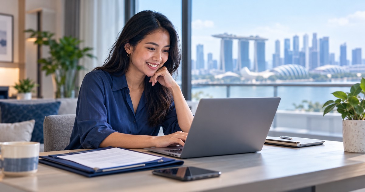 Job offer acceptance email — illustrative workplace photograph