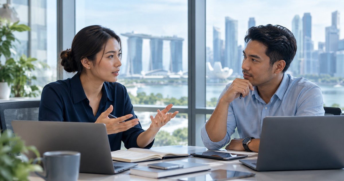 Workplace conflict interview answers — illustrative workplace photograph