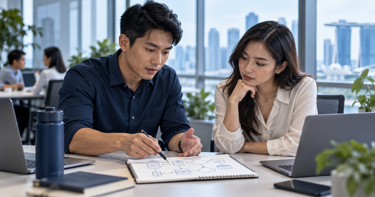 7 data engineering portfolio ideas that show reliability and clear assumptions — illustrative technology workplace photograph