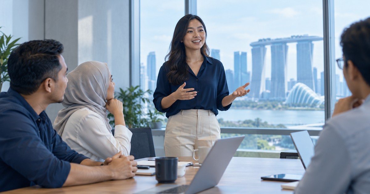 Interview presentation preparation — illustrative workplace photograph