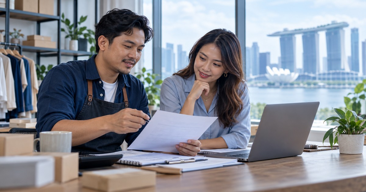 Local Qualifying Salary at S$1,800 — illustrative workplace photograph