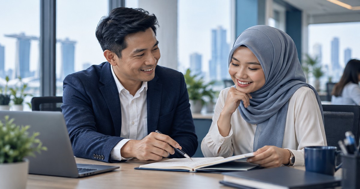 A manager welcoming a new colleague and reviewing a first-week plan.