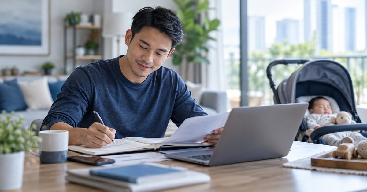 Paternity leave in Singapore — illustrative workplace photograph