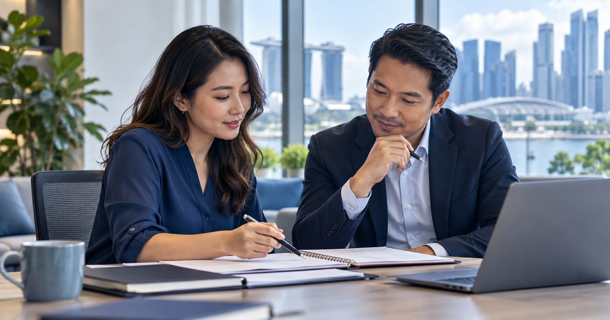 Re-employment in Singapore — illustrative workplace photograph