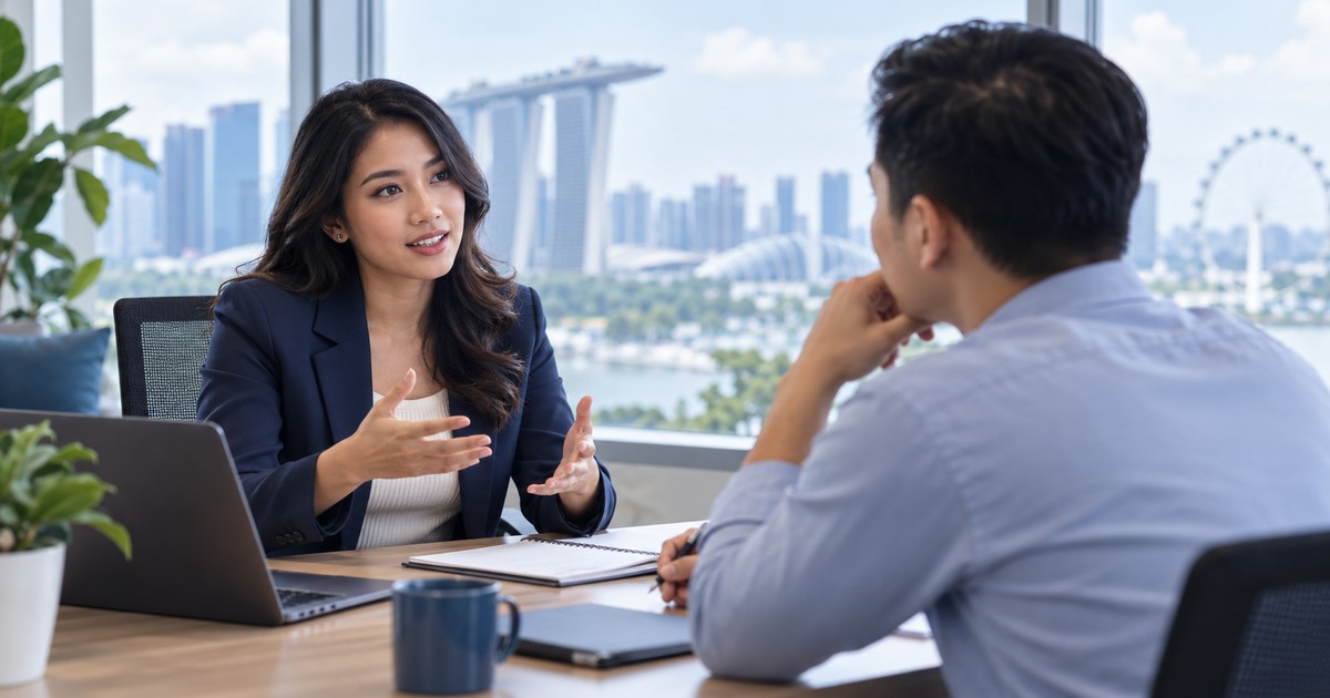 Sales interview questions — illustrative workplace photograph